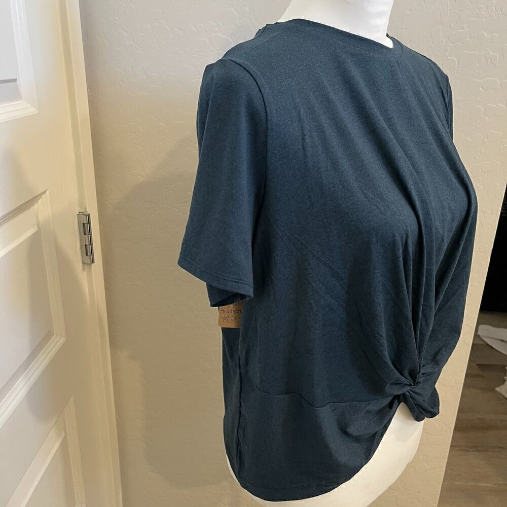 Stretchtherules Knotted T-Shirt in Blue - Size Large - NWT (311) - Picture 4 of 8